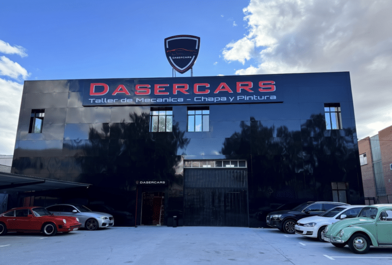 Fachada del taller Dasercars en Alcobendas